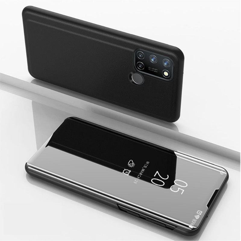 Pohledový Kryt Kryt Na Realme 7i Zrcadlo A Imitace Kůže