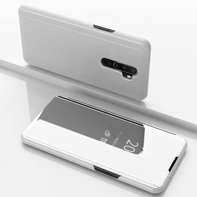 Pohledový Kryt Kryt Oppo A9 2020 Zrcadlo A Imitace Kůže