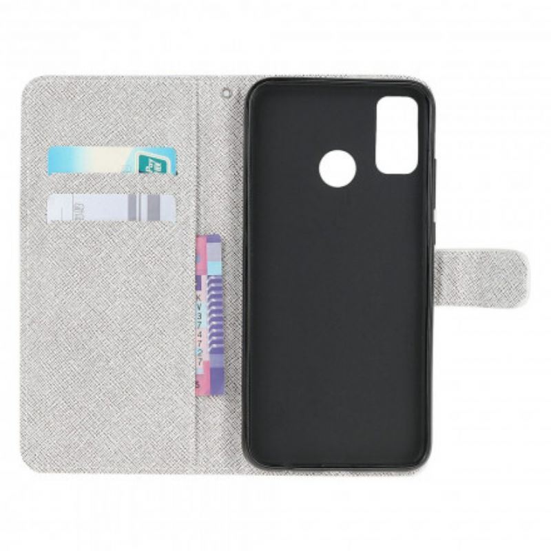 Potah Moto G30 / Moto G10 Diamantové Motýlky S Páskem