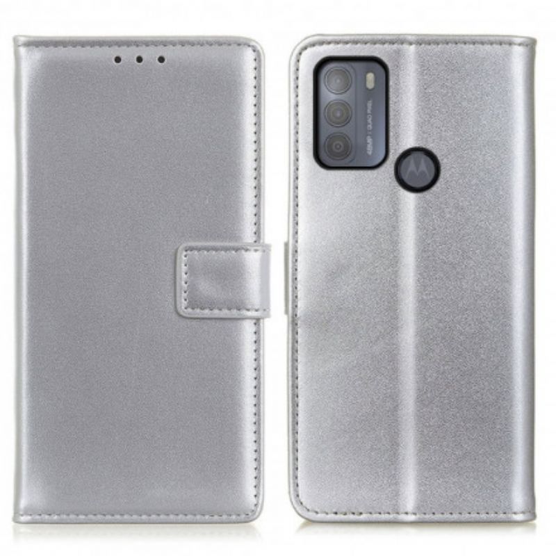 Potah Oppo A15 Jednoduchá Imitace Kůže