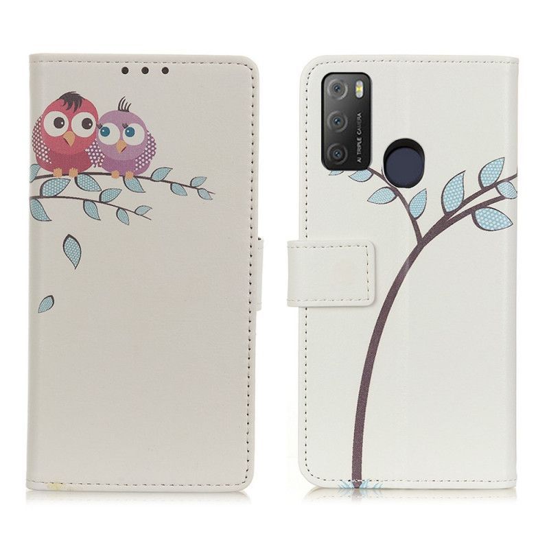 Pouzdro Alcatel 1s (2021) / 3l (2021) Pár Sov Na Stromě