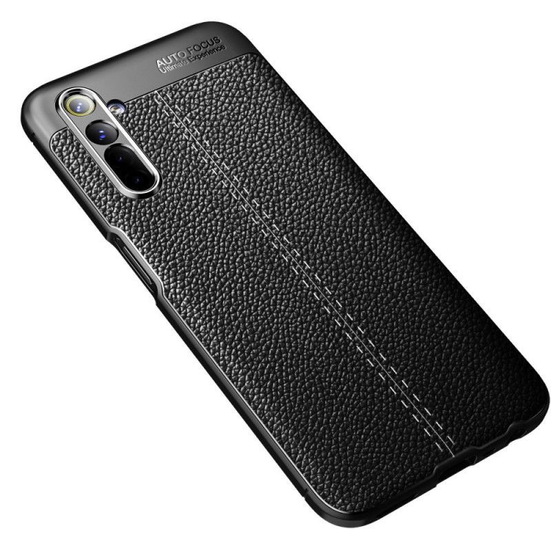 Realme X50 Dvouřadé Kožené Pouzdro S Efektem Liči
