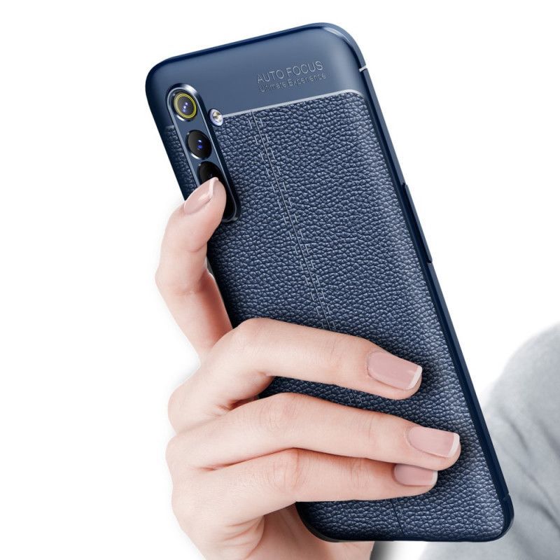 Realme X50 Dvouřadé Kožené Pouzdro S Efektem Liči