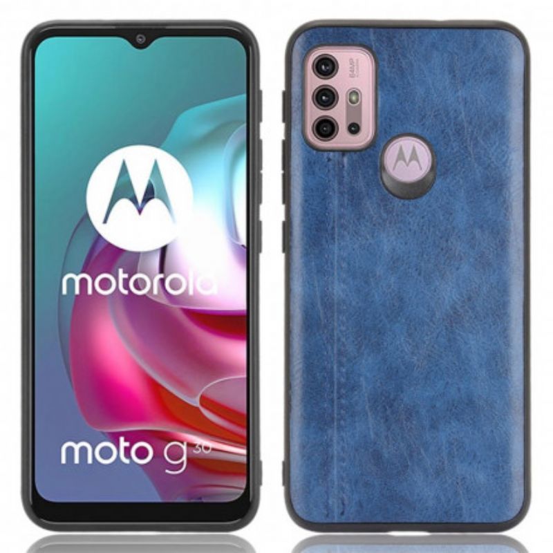 Shell Moto G30 / Moto G10 Prošívaná Kůže