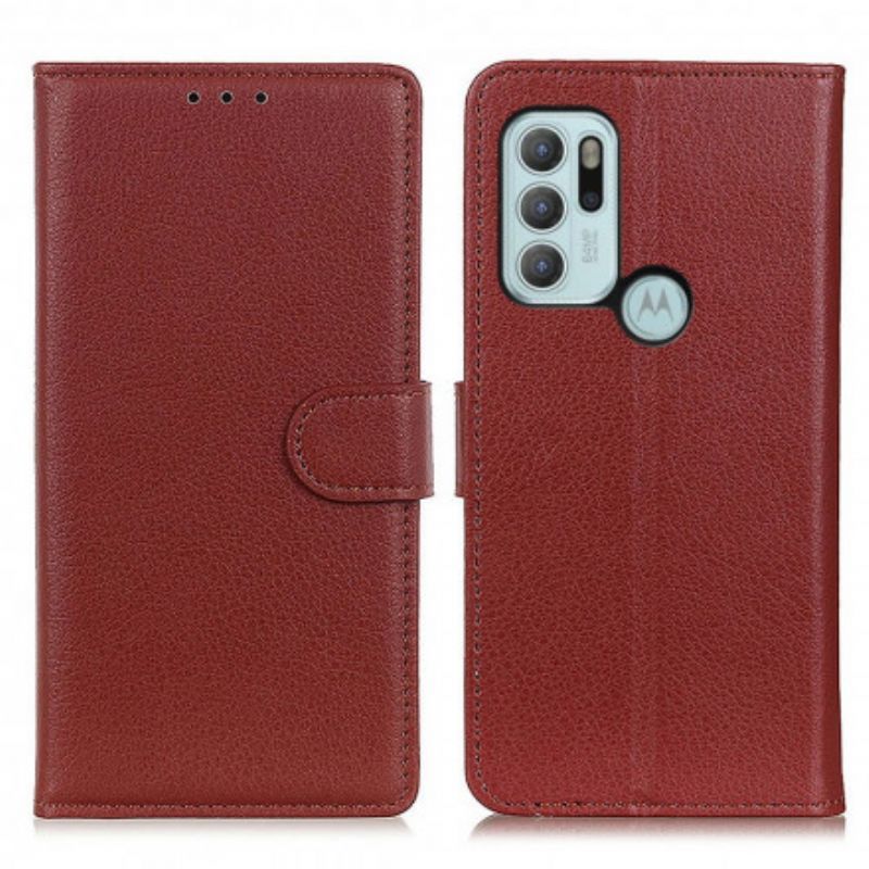 Tradiční Kožený Kryt Z Liči Motorola G60s