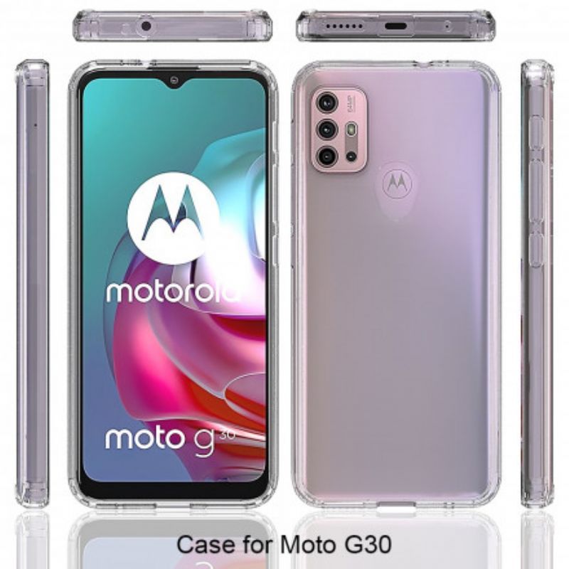 Transparentní Moto G30 / Moto G10 Vyztužené Rohy Trupu