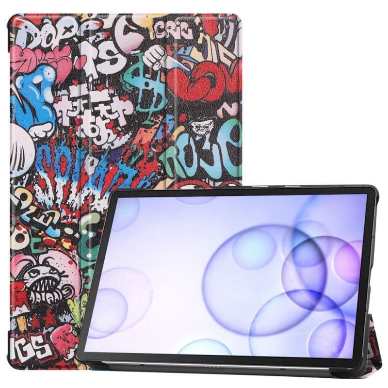 Chytré Pouzdro Kryt Samsung Galaxy Tab S6 Fun Graffiti