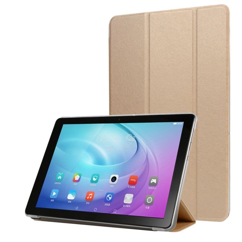 Chytré Pouzdro Kryt Samsung Galaxy Tab S6 Lite Textura Umělé Kůže S Hedvábím