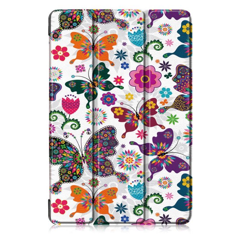 Chytré Pouzdro Kryt Samsung Galaxy Tab S6 Vintage Květinový Držák Na Pero
