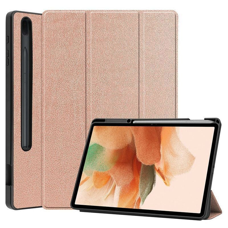 Chytré Pouzdro Kryt Samsung Galaxy Tab S7 Fe Trojdílný Držák Pera
