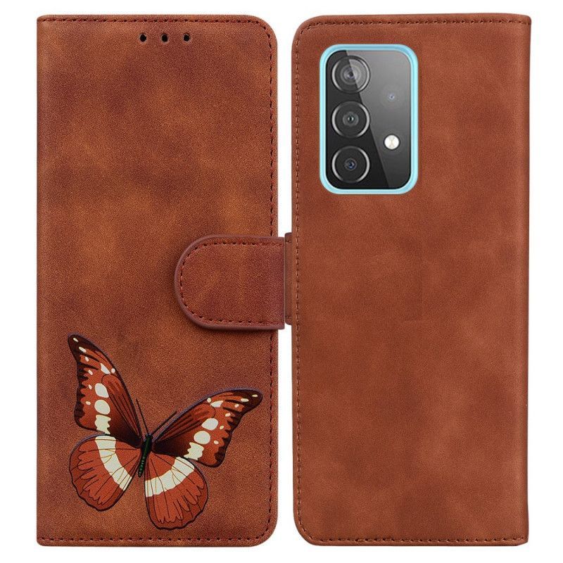 Flipové Pouzdro Na Samsung Galaxy A52 4G / A52 5G / A52s 5G Skin-touch Butterfly