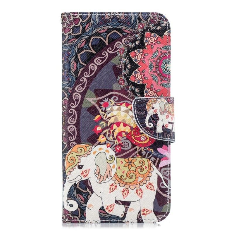 Flipové Pouzdro Na Samsung Galaxy J6 Plus Etnická Sloní Mandala