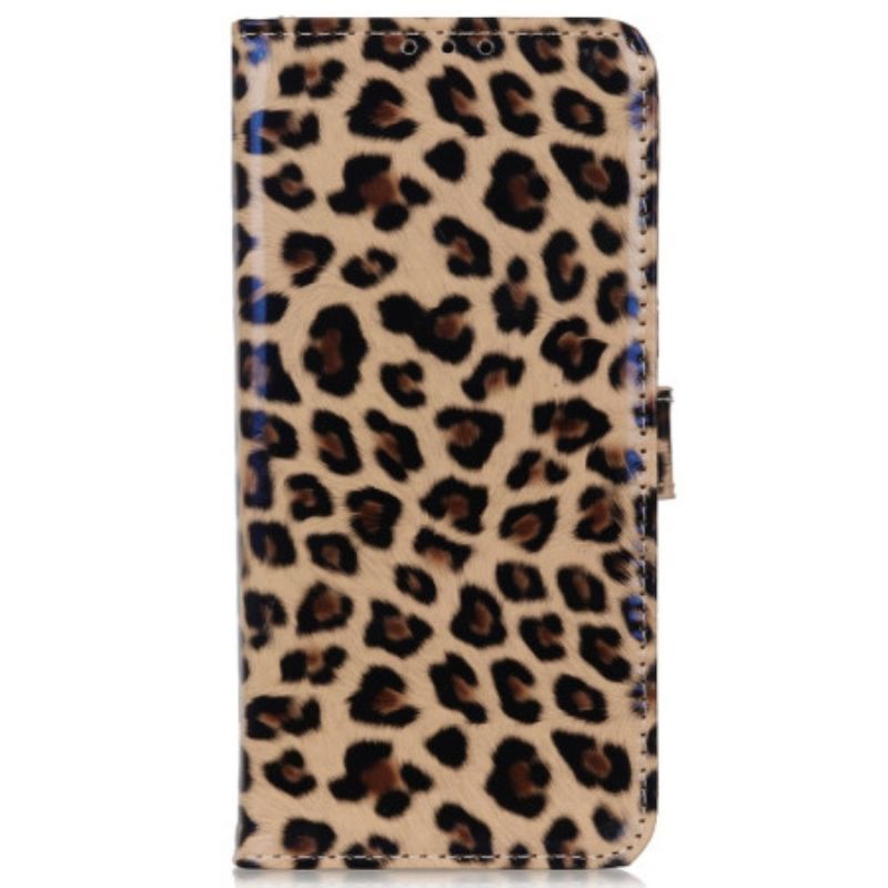 Flipové Pouzdro Na Samsung Galaxy M13 Efekt Leopardí Kůže