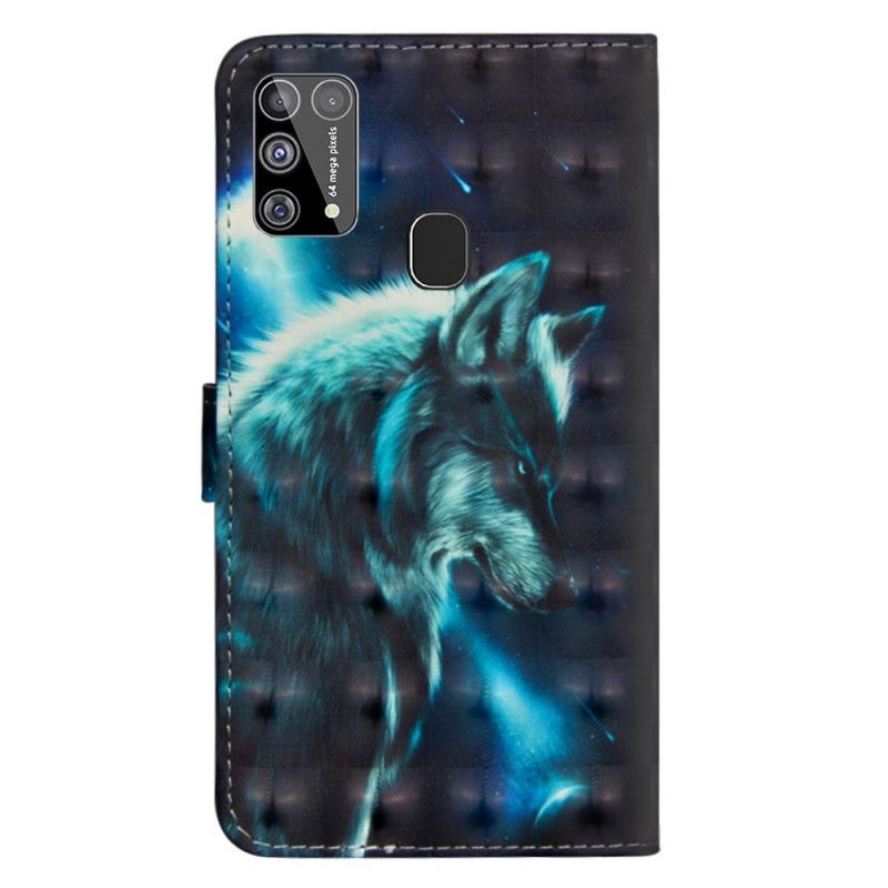 Flipové Pouzdro Na Samsung Galaxy M31 Majestátní Vlk