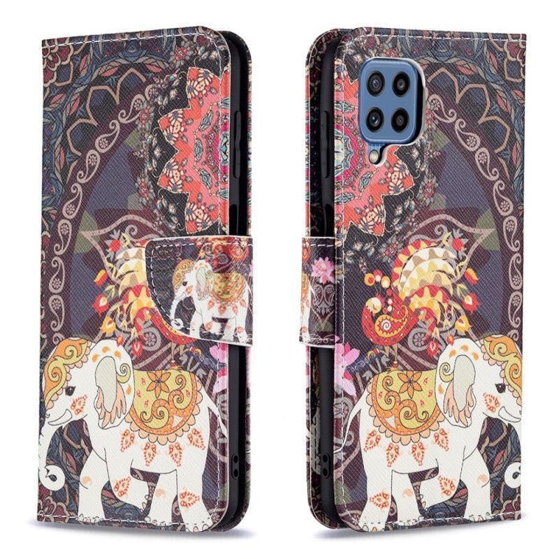Flipové Pouzdro Na Samsung Galaxy M32 Indický Slon