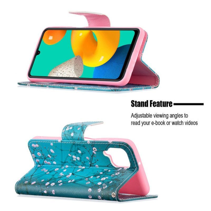 Flipové Pouzdro Na Samsung Galaxy M32 Kvetoucí Strom