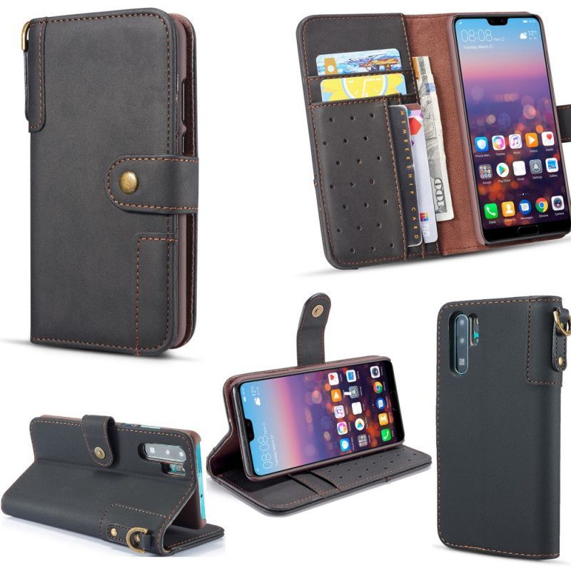 Flipové Pouzdro Na Samsung Galaxy Note 10 Plus Prémiová Vintage Peněženka