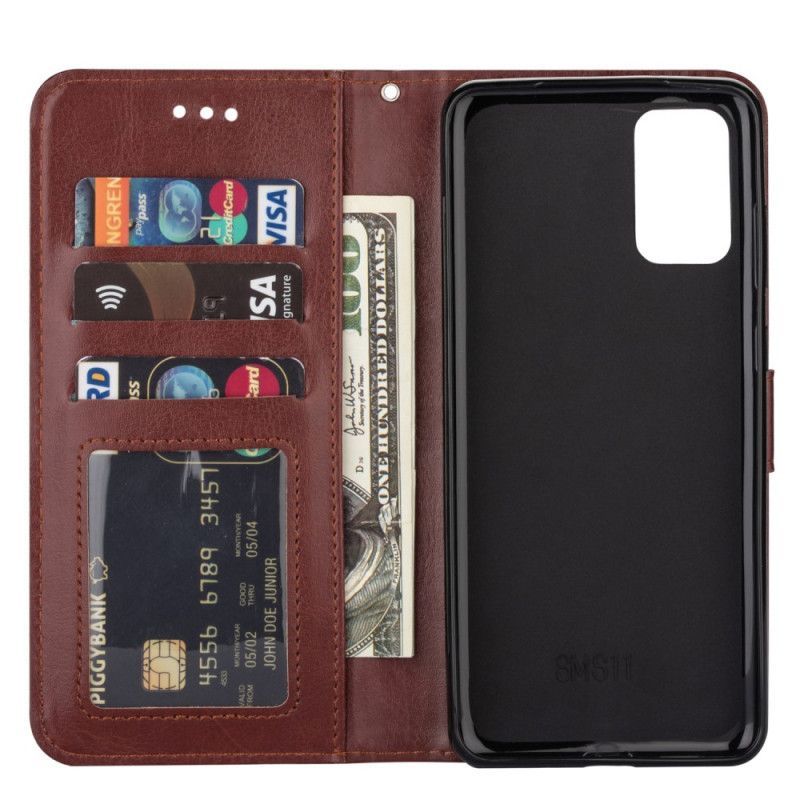 Flipové Pouzdro Na Samsung Galaxy S20 Jednobarevná Série S Páskem