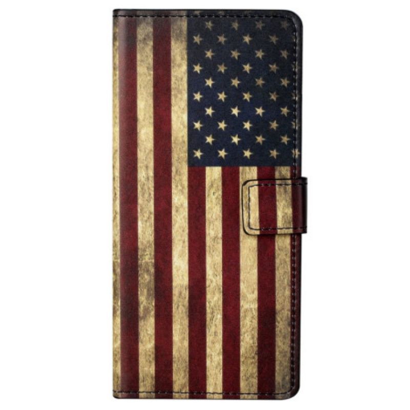 Flipové Pouzdro Na Samsung Galaxy S23 5G Vintage Americká Vlajka