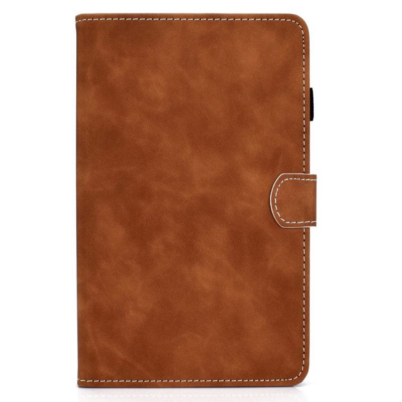 Flipové Pouzdro Na Samsung Galaxy Tab A8 (2021) Vintage Design Kožený Efekt