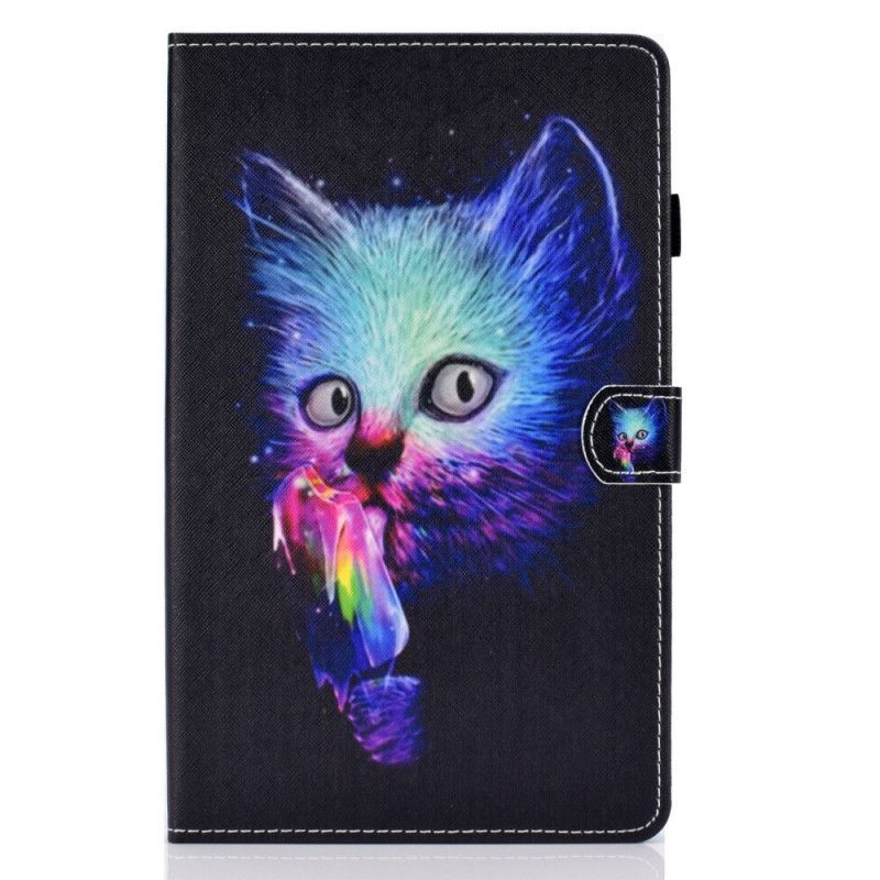 Flipové Pouzdro Na Samsung Galaxy Tab S6 Lite Psycho Kočka