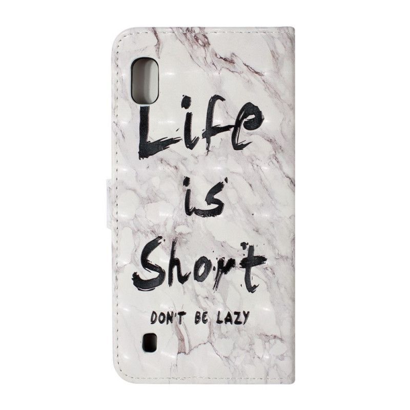 Flipové Pouzdro Samsung Galaxy A10 Život Je Krátký