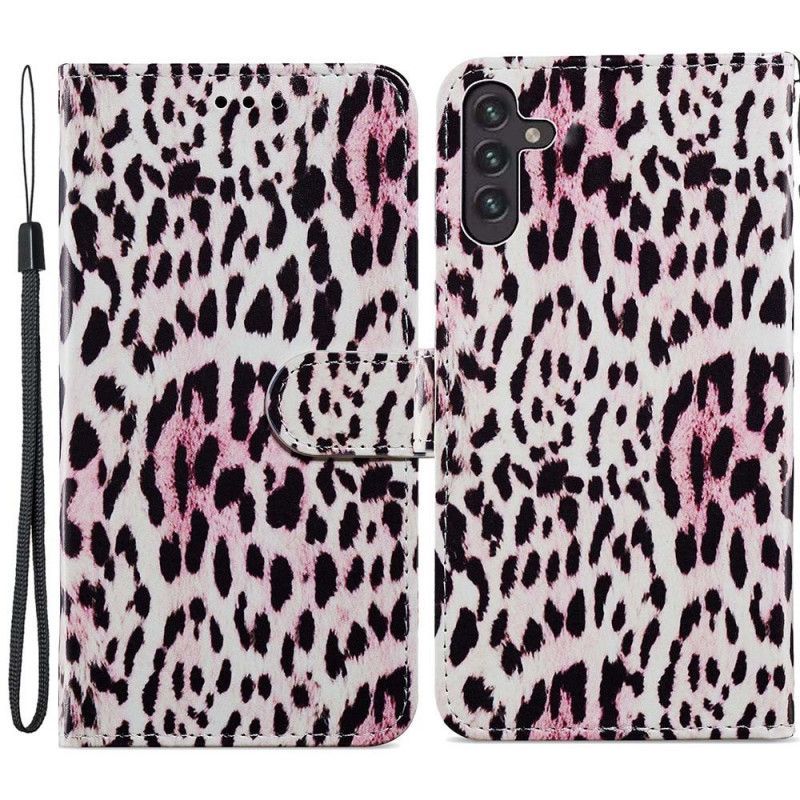 Flipové Pouzdro Samsung Galaxy A13 5g Leopardí Tisk