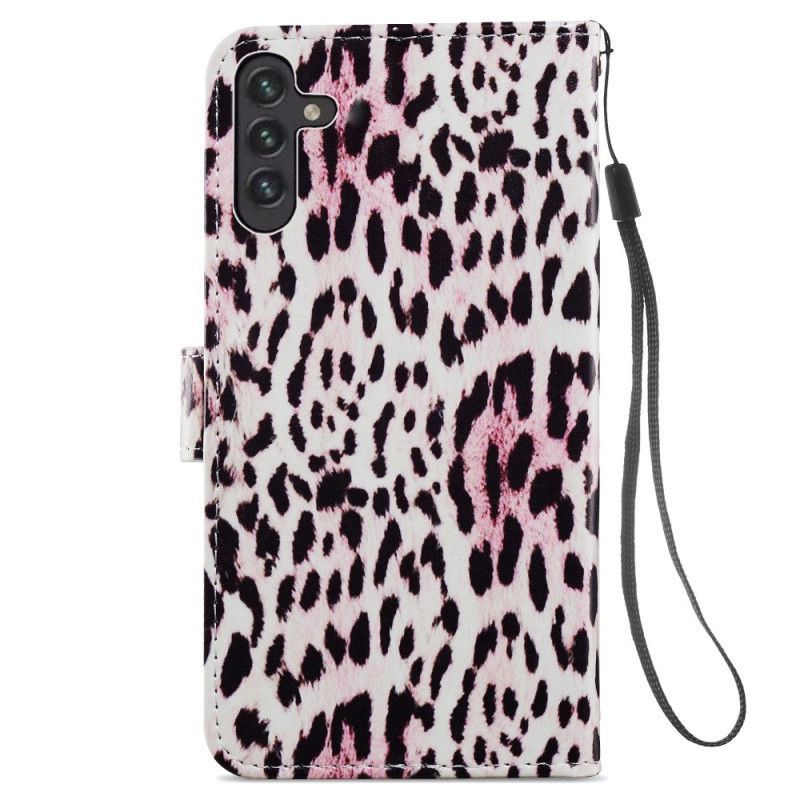 Flipové Pouzdro Samsung Galaxy A13 5g Leopardí Tisk