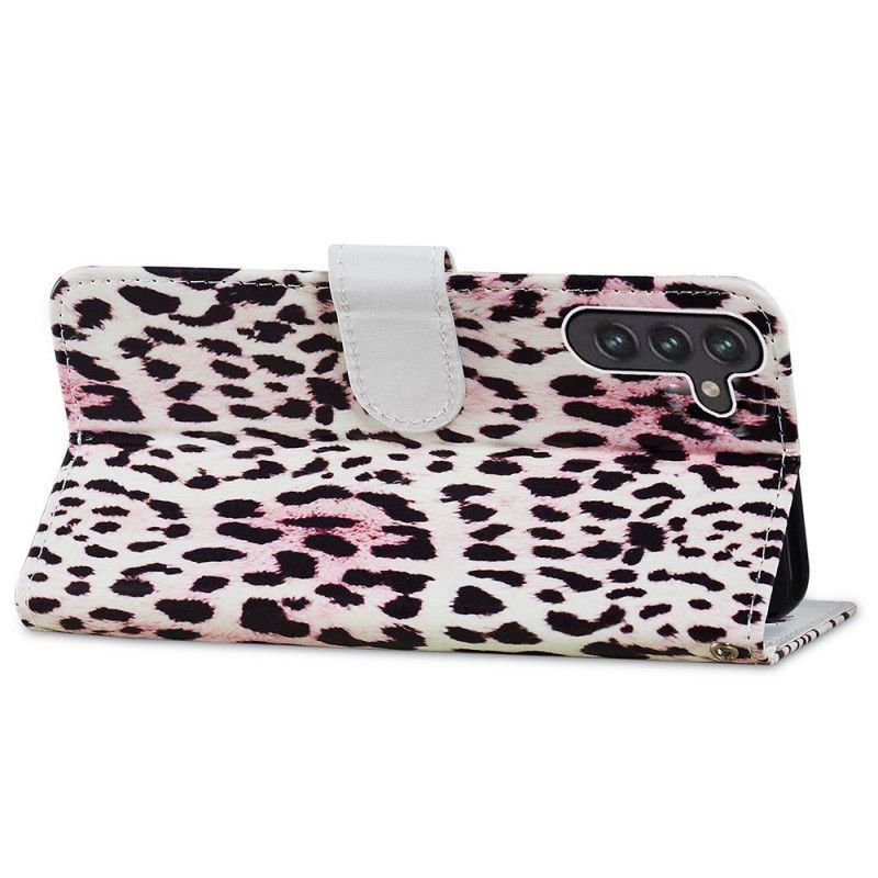 Flipové Pouzdro Samsung Galaxy A13 5g Leopardí Tisk