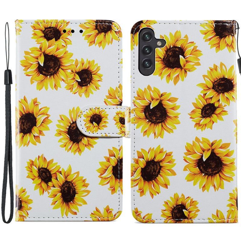 Flipové Pouzdro Samsung Galaxy A13 5g Slunečnice