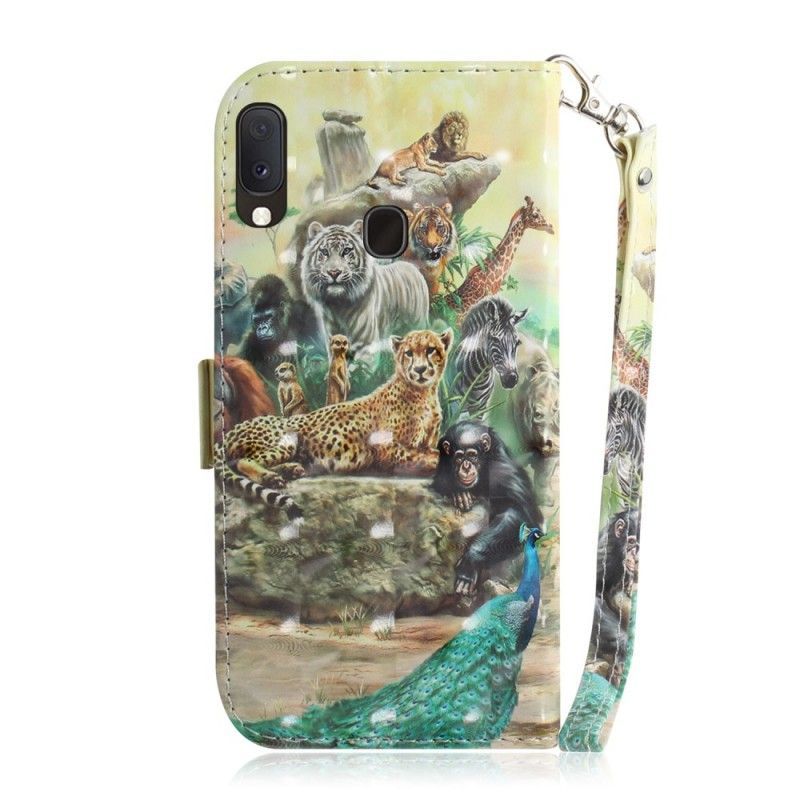 Flipové Pouzdro Samsung Galaxy A20e Tanga Safari Zvířata