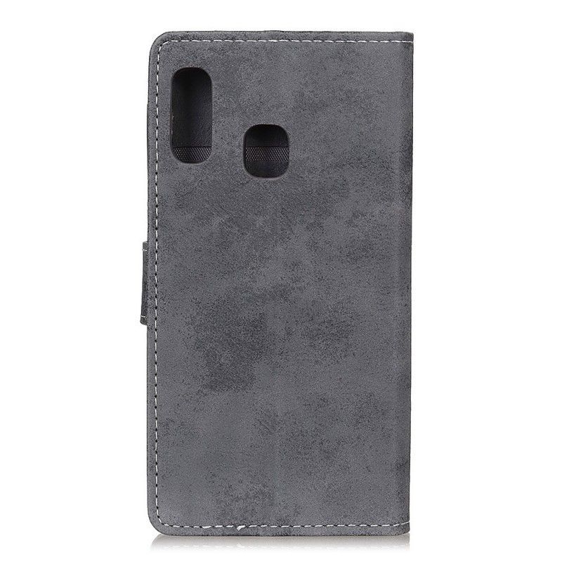 Flipové Pouzdro Samsung Galaxy A20e Vintage Kožený Efekt