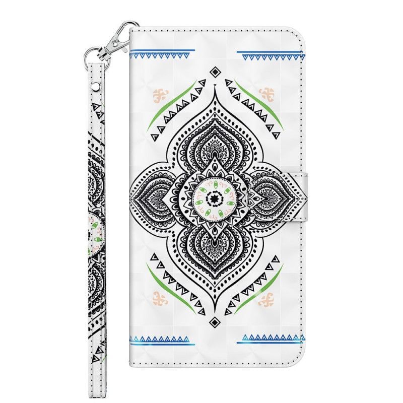 Flipové Pouzdro Samsung Galaxy A32 5g Mandala Světelných Bodů Se Šňůrkou