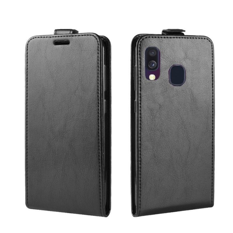 Flipové Pouzdro Samsung Galaxy A40 Efekt Skládací Kůže