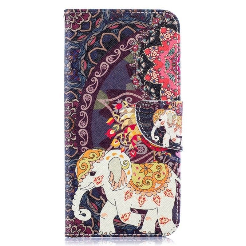 Flipové Pouzdro Samsung Galaxy A50 Etnická Sloní Mandala