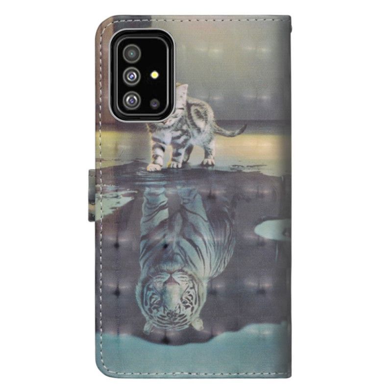 Flipové Pouzdro Samsung Galaxy A51 Vyhnat Tygra