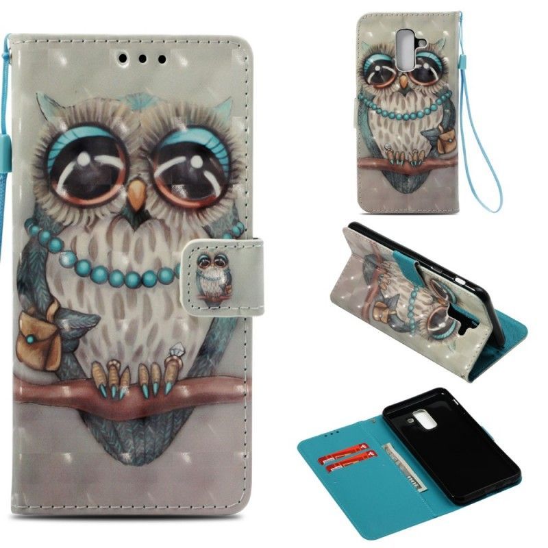 Flipové Pouzdro Samsung Galaxy A6 Plus Chybí Sova 3d