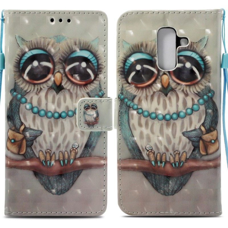 Flipové Pouzdro Samsung Galaxy A6 Plus Chybí Sova 3d