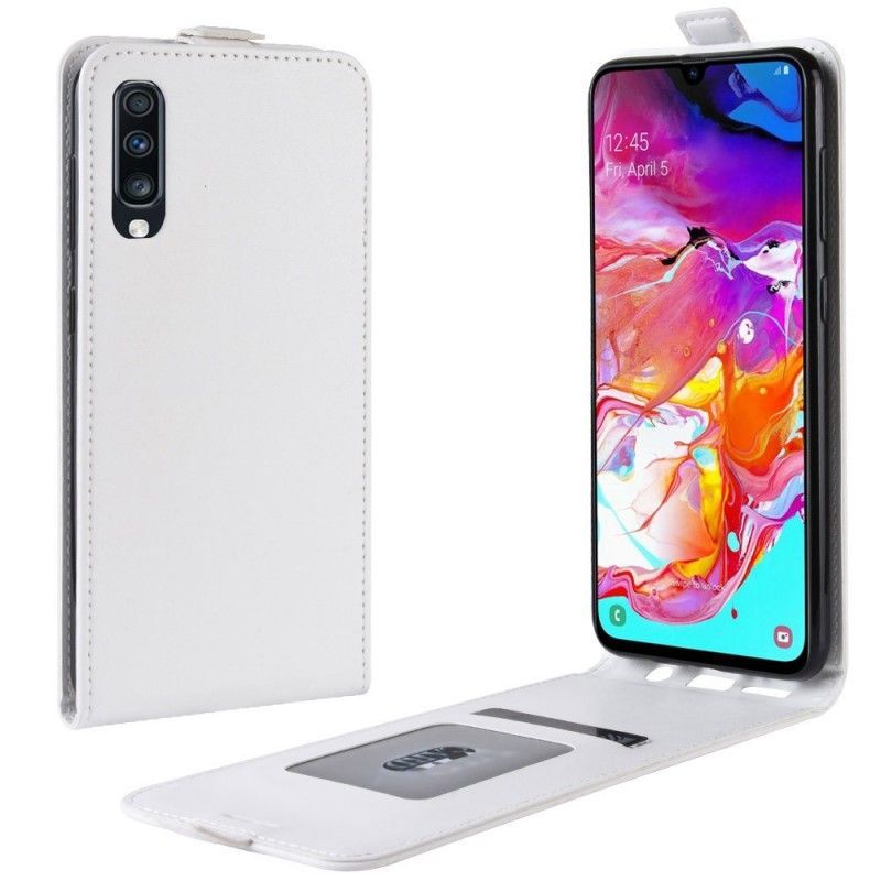 Flipové Pouzdro Samsung Galaxy A70 Efekt Skládací Kůže