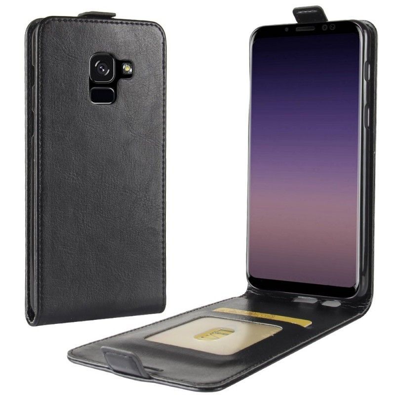 Flipové Pouzdro Samsung Galaxy A8 2018 Efekt Skládací Kůže