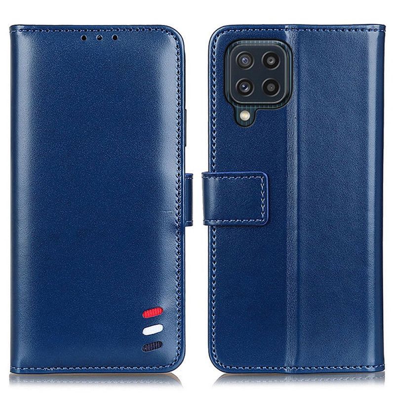 Flipové Pouzdro Samsung Galaxy M32 Efekt Tříbarevné Kůže