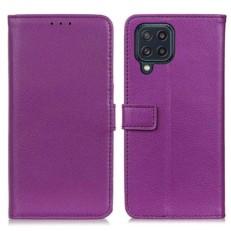 Flipové Pouzdro Samsung Galaxy M32 Prémiová Umělá Kůže Liči