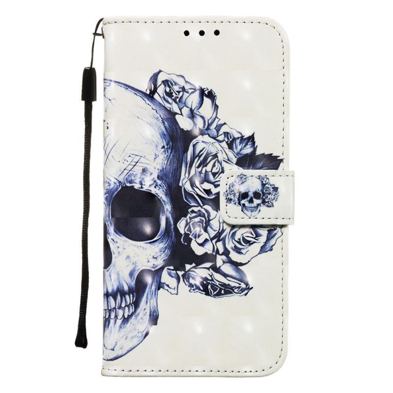 Flipové Pouzdro Samsung Galaxy Note 10 Plus Květinová Lebka