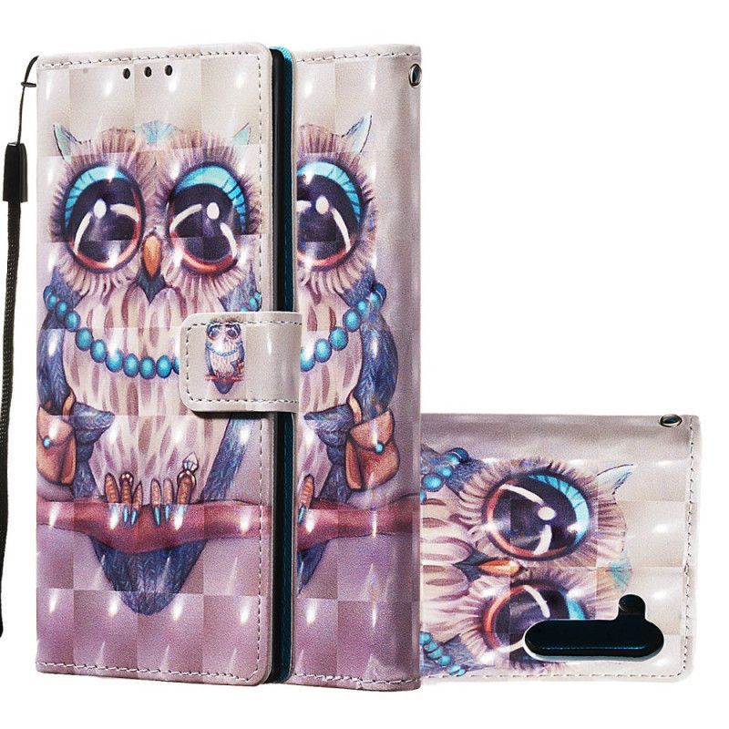Flipové Pouzdro Samsung Galaxy Note 10 Slečna Sova