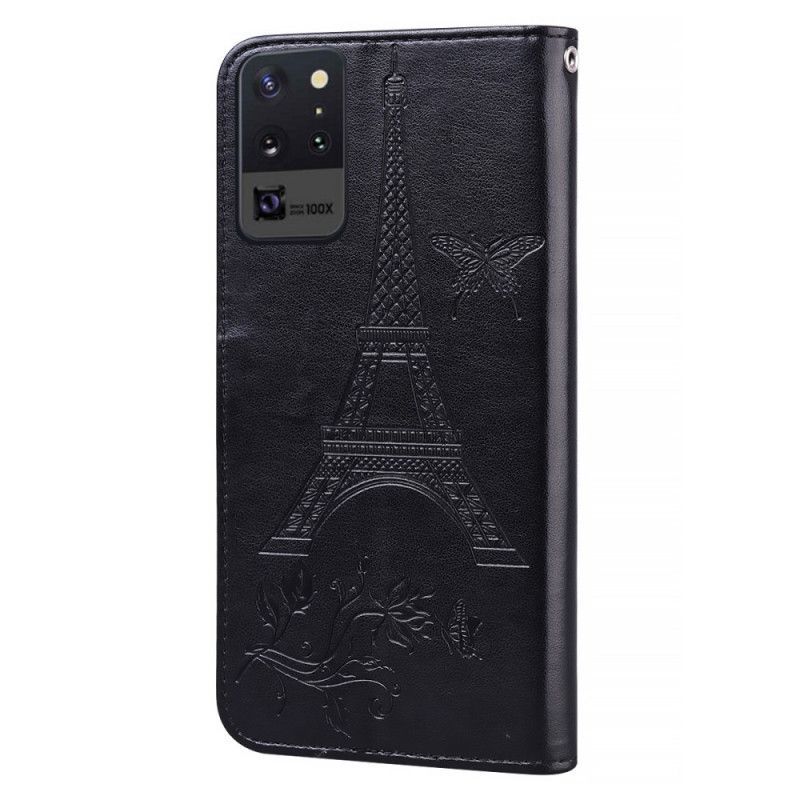Flipové Pouzdro Samsung Galaxy Note 20 Eiffelova Věž Kožený Styl