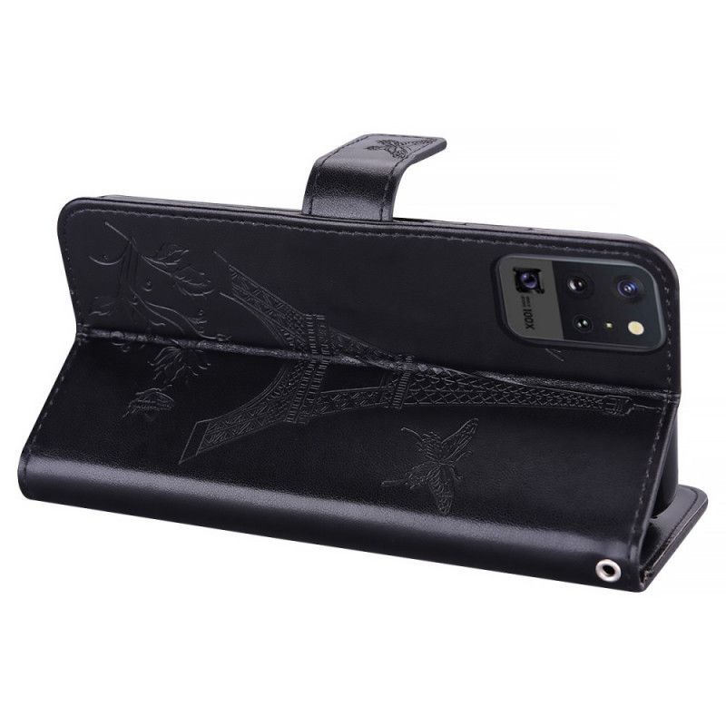 Flipové Pouzdro Samsung Galaxy Note 20 Eiffelova Věž Kožený Styl