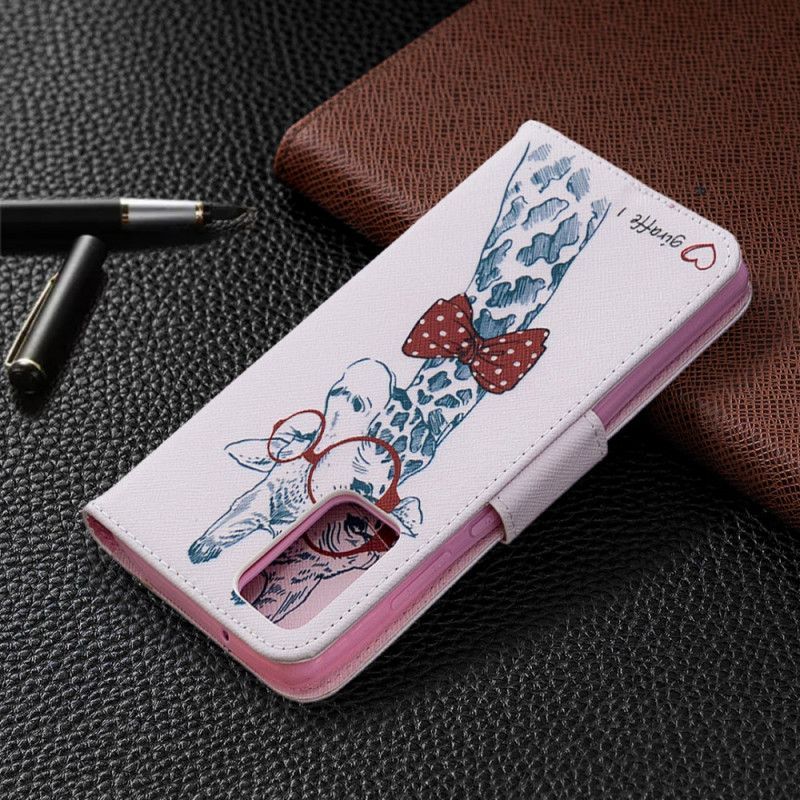 Flipové Pouzdro Samsung Galaxy Note 20 Nerdová Žirafa