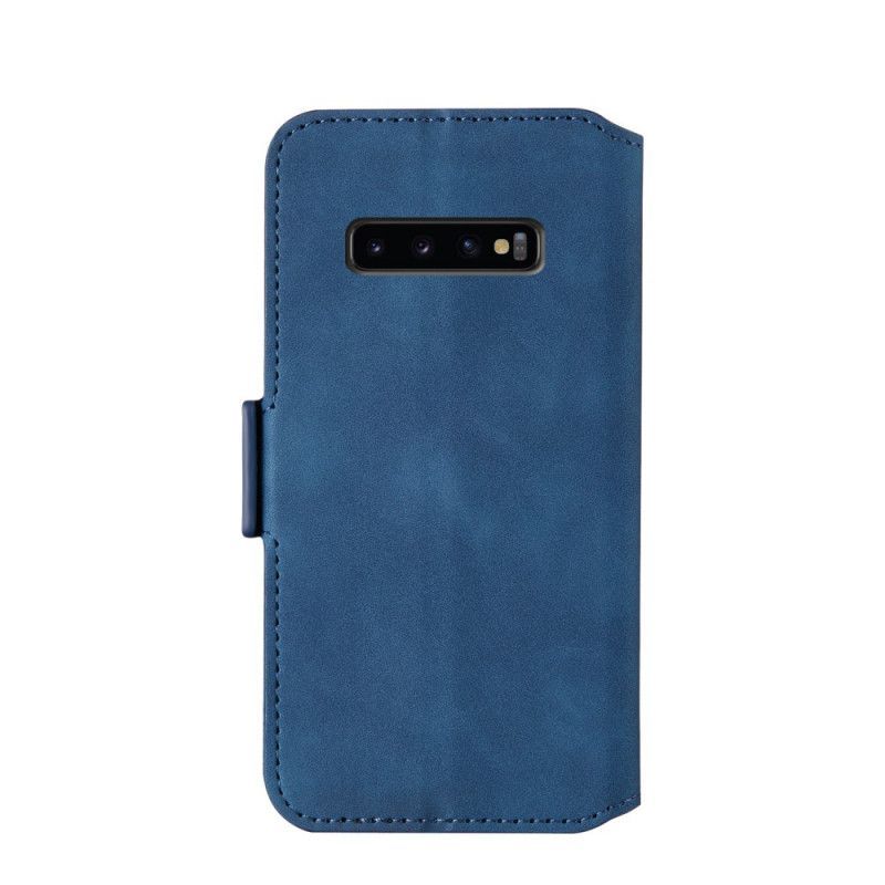 Flipové Pouzdro Samsung Galaxy S10 Plus Dvoubarevná Svislá Čára