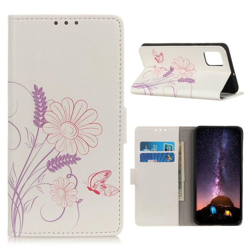 Flipové Pouzdro Samsung Galaxy S20 Fe Design Motýlů A Květin