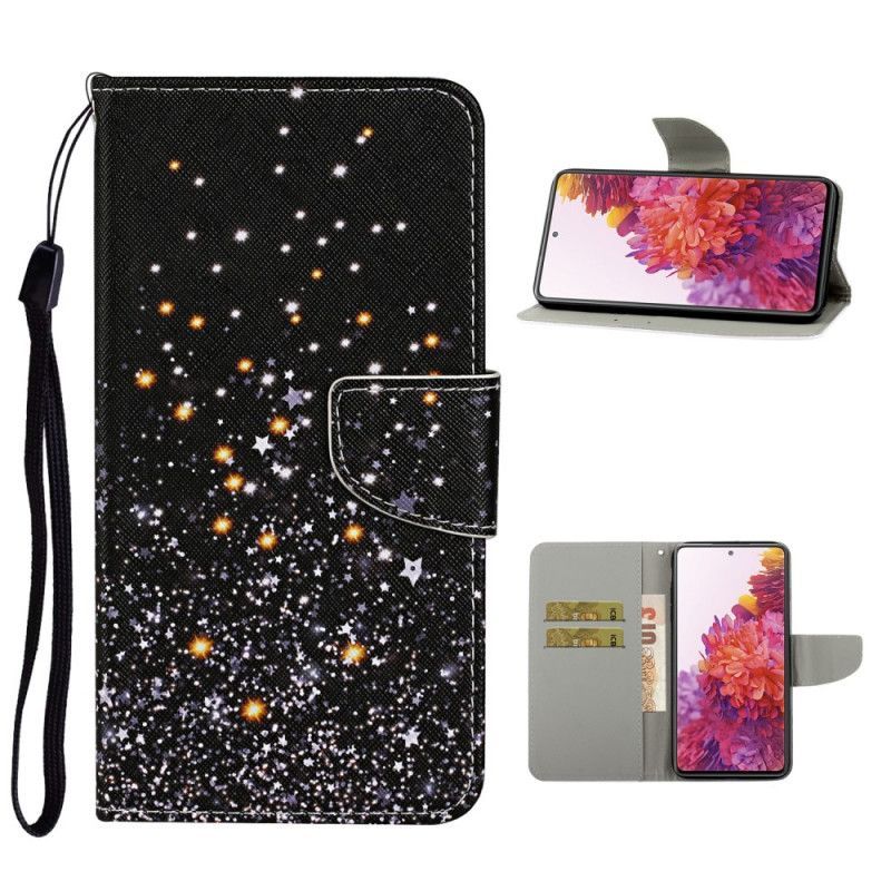 Flipové Pouzdro Samsung Galaxy S20 Fe Hvězdy A Flitry Se Šňůrkou